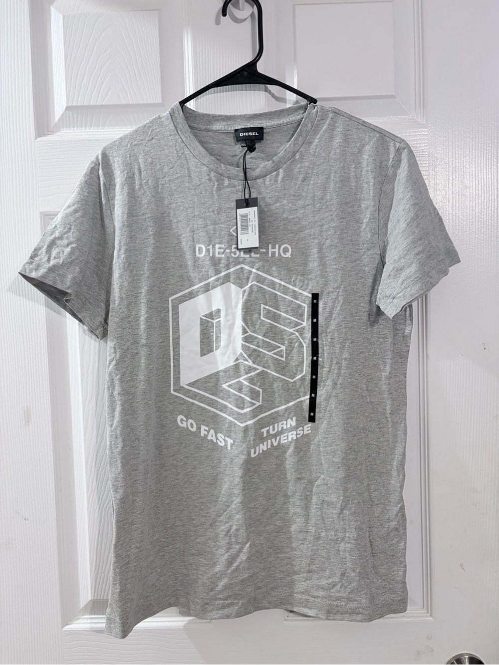 Diesel T-Diego-A3 Go Fast Graphic T-Shirt Gray Men’s M NWT $58